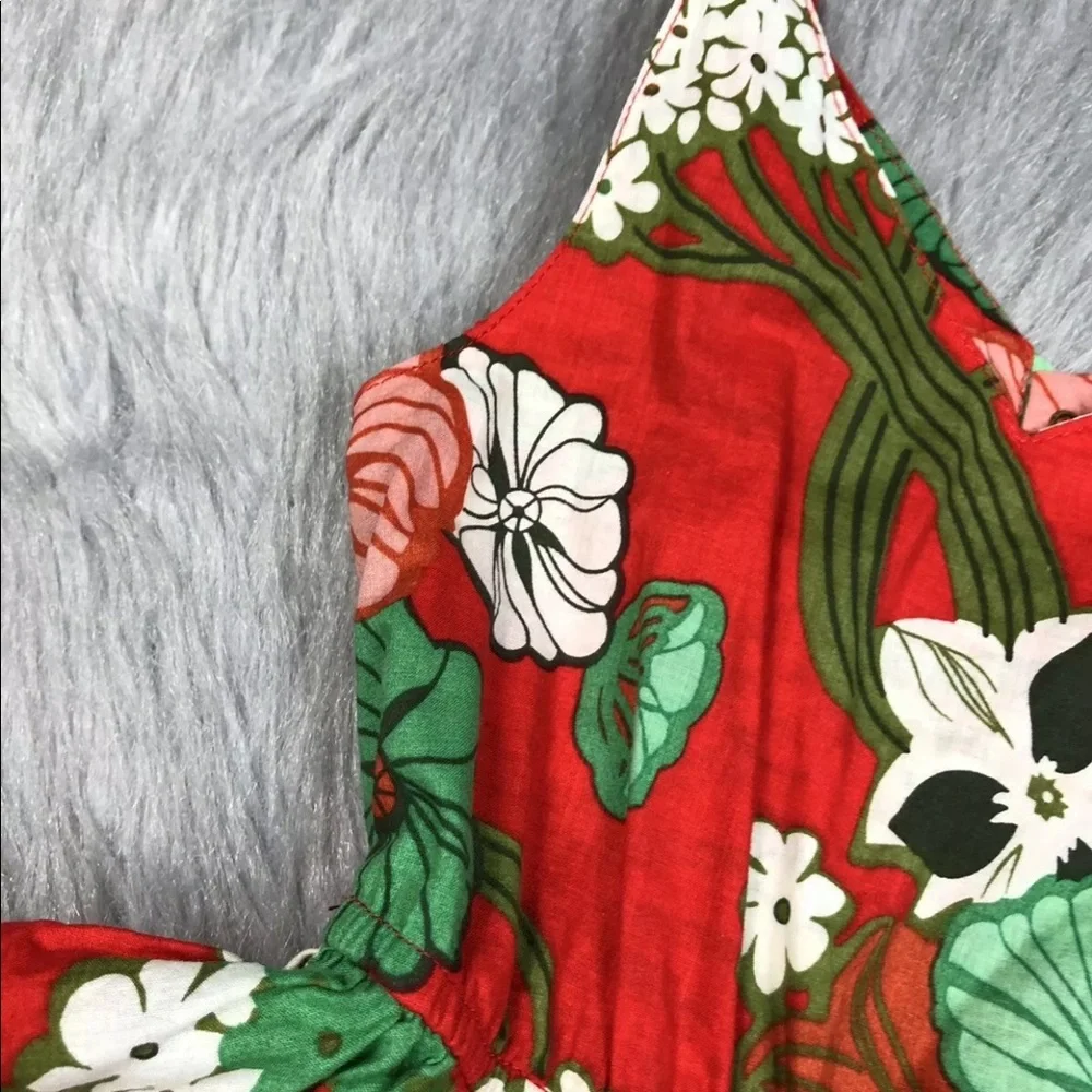 Little minis toddler girls 4T red Hawaiian dress